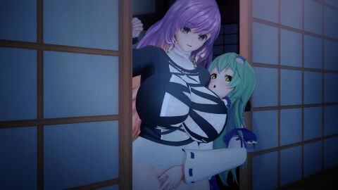 1futa1girl 3d 3d_animation animated behind_door bottomless fingering fingering_partner futa_on_female futadom futanari hidden_sex hijiri_byakuren koikatsu sanae_kochiya shorter_than_30_seconds tagme touhou touhou_weird_storage video voyeur voyeur_pov voyeurism