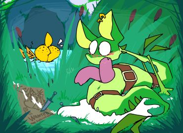 2_penises animal_genitalia animal_penis animated anthro anus arl'lania arliss_(roksim) autofellatio autofellatio_(flexible) bathing being_watched blowjob bodily_fluids cough coughing_cum cum cum_in_mouth cum_in_own_mouth cum_in_throat cum_inside cum_out_nose deep_blowjob deepthroat diphallia diphallism drinking drinking_cum duo female feral flexible genital_fluids genitals hemipenes knife kobold looking_at_another male masturbation multi_genitalia multi_penis oral oral_masturbation oral_only penile penile_masturbation penis reeds reptile roksim scalie short_playtime snake story story_in_description swallowing swallowing_bulge swallowing_cum swallowing_penis_while_deepthroat throat_bulge vomiting_cum voyeur wanted_poster weapon