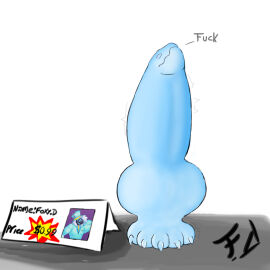 ambiguous_gender animal_dildo animal_sex_toy animate_inanimate canine_dildo claws dildo dildo_transformation finger_claws fingers for_sale foxo_d inanimate_object inanimate_transformation insult living_sex_toy machine male name_tag object_focus photo price proto_(foxo_d) protogen sex_toy sex_toy_transformation simple_background solo text transformation what