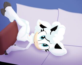 2d breasts couch female idw_comics idw_publishing lanolin_the_sheep laying_on_back looking_at_viewer mobian mobian_(species) mobian_sheep naked_female nap´sart resting sega small_breasts sonic_(series) sonic_the_hedgehog_(comics) sonic_the_hedgehog_(idw) sonic_the_hedgehog_(series)
