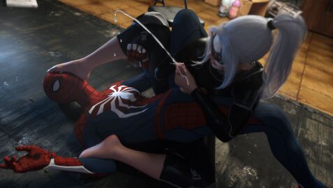 1boy 1girls 2024 3d barefoot black_cat_(insomniac) black_cat_(marvel) cum cumming erection feet feet_on_face feet_on_face_handjob felicia_hardy female foot_fetish handjob handjob_with_feet_on_face male male/female marvel marvel_comics penis peter_parker sinatra spider-man spider-man_(insomniac) spider-man_(ps4) spider-man_(series) straight
