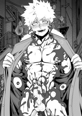 1boy bakugou_katsuki black_and_white male_only masculine monster my_hero_academia