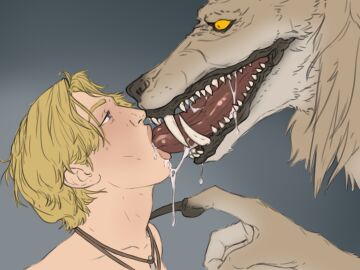 emily_linette extreme_french_kiss french_kiss garou_(world_of_darkness) hunter_the_parenting kissing lesbian matilda_wilde tagme throat_penetration trans_woman transfem werecanid werecanine werecreature werewolf werewolf_the_apocalypse world_of_darkness wystanblack