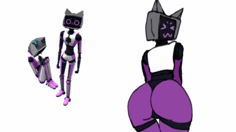 1girls 2d 3d animated ass cat_girl catgirl female female_only gif jxci kerfur kerfur_omega_(votv) loop reference_image robot_cat robot_girl self_upload shaking_ass shaking_butt slow_motion solo solo_female twerk voices_of_the_void
