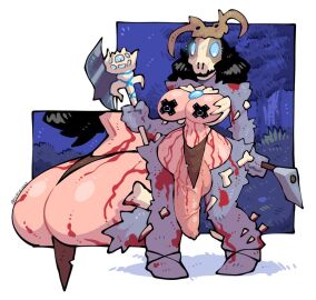 big_ass big_breasts big_butt big_penis big_thighs big_titties black_hair breasts commission covered_nipples crisiyotron curvaceous curvaceous_female curvaceous_figure curvy curvy_figure curvy_hips elcrisiyoo female futa_focus futa_only futanari intersex long_hair original original_character penis