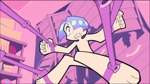 1boy angel_boy clothing_removed embarrassed embarrassed_nude_male enm femboy hair_over_one_eye light-skinned_male light_blue_hair light_skin machine male male_only mp4 naked naked_femboy naked_male new_panty_&_stocking_with_garterbelt nipple_pinching nipple_play nipples nude nude_male official official_animation official_art panty_&_stocking_with_garterbelt pinned_to_bed polyester_(psg) red_eyes removing_clothing sex_machine sex_toys shorter_than_one_minute skinny solo solo_focus solo_male sound stripped_naked tagme toony video voice voice_acted