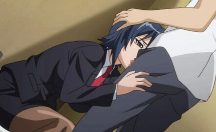 10s 1boy 1girls 2015 adult_and_teenager age_difference animated blue_hair blush censored clothed_sex fellatio female genkaku_cool_na_sensei_ga_aheboteochi! green_eyes hand_on_another's_head head_grab indoors interior irrumatio kazama_rin kimishima_souma kneeling kneeling_oral_position male mature_female mosaic_censoring older_female older_female_and_younger_male oral oral_sex penis penis_in_mouth short_hair straight sucking sucking_penis tagme teacher teacher_and_student teenage_male teenager thrusting younger_male younger_penetrating_older