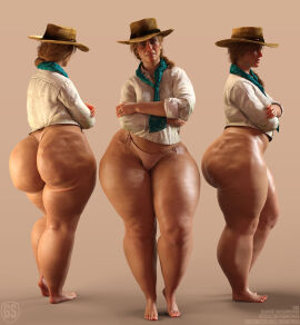 1girls 3d 3d_model 3d_render ass barefoot big_ass big_butt big_thighs blonde-haired_female blonde_female blonde_hair bottom_heavy bubble_butt cellulite cowgirl cowgirl_hat cowgirl_outfit curvaceous curvaceous_ass curvaceous_body curvaceous_female curvaceous_figure curvaceous_hips curvaceous_thighs curves curvy curvy_body curvy_female curvy_figure curvy_hips curvy_thighs fat_ass fat_butt feet female female_only grimmspring hat huge_ass huge_butt huge_thighs massive_ass massive_butt massive_thighs plump plump_ass plump_butt plump_thighs red_dead_redemption_(series) red_dead_redemption_2 sadie_adler scarf thick thick_ass thick_butt thick_hips thick_thighs thong thong_panties video_game video_game_character video_game_franchise video_games voluptuous voluptuous_female western white_body white_skin wide_ass wide_hips wide_thighs
