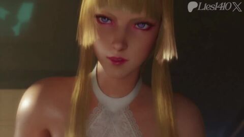 3d 3d_animation animated blonde_hair cowgirl_position emilie_de_rochefort tagme tekken tekken_8 video