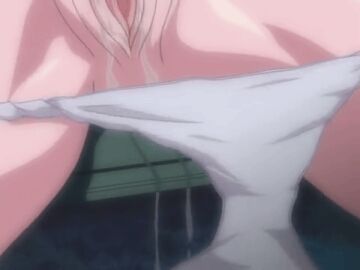 animated animated_gif bench discode female higuchi_futaba masturbation panties pussy pussy_juice pussy_juice_drip white_panties