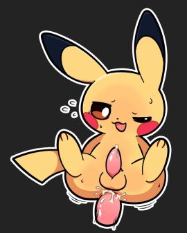 anal anal_sex balls bodily_fluids duo feral generation_1_pokemon genital_fluids genitals male male/male nintendo penetration penis pikachu plumflavor pokemon pokemon_(species) precum rodent sex tapering_penis