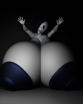 2021 3d black_background black_hair black_nipples blender breasts female ghost_girl huge_breasts looking_at_viewer spooki_(guacamolemuffler) spooki_(squidly) squidly tongue tongue_out white_skin