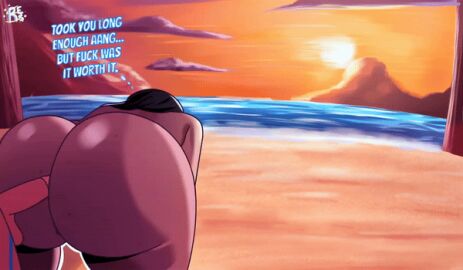 1boy 1girls aang air_nomad airbender_tattoo alternate_ass_size anal animated animated_image asian asian_male ass ass_jiggle avatar_legends avatar_the_last_airbender backshots beach big_ass black_hair canon_couple clapping_cheeks couple d-art_style dark-skinned_female dark_skin english_text fat_ass female from_behind huge_ass interracial inuit inuit_female katara large_ass male male/female mole nude nude_female nude_male outdoors penetration pussy pussy_peek reinsmash ripples rippling_ass scenery sex straight sunset tattoo tattoos text the_avatar thrusting water_tribe