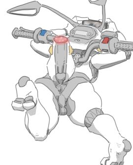 2_toes anthro anus backsack balls ballsack biped electronics feet genitals grey_body gromdrawing handle hi_res lights living_machine living_motorycle living_vehicle machine male mirror perineum phone police_lights simple_background small_balls solo tail tail_lights thick_thighs toes vehicle wheel white_background white_body