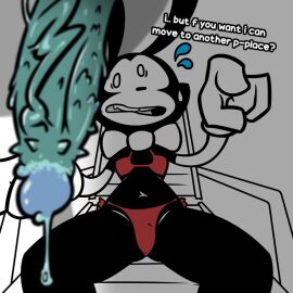 4_fingers algob4v anthro anthro_focus bav big_penis bikini black_body black_ears black_fur blue_glans bon_(bav) bow_tie clothing duo female female_focus fingers fur genitals glans gloves green_penis handwear hi_res imminent_rape lagomorph leporid looking_at_genitalia looking_at_penis male male/female mammal mostly_offscreen_character mostly_offscreen_male navel nervous nervous_sweat open_mouth penis question_mark rabbit red_bikini red_clothing red_swimwear solo_focus spiked_penis spikes spikes_(anatomy) swimwear talking_to_another teeth two-piece_swimsuit vein veiny_penis white_bow_tie white_clothing white_gloves white_handwear