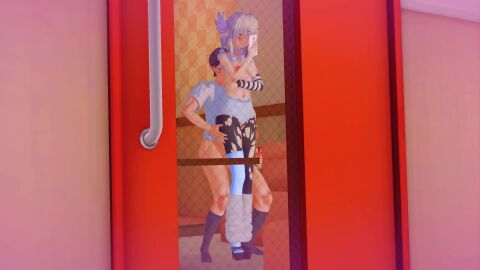 1boy 1girls 3d animated aqua_eyes breasts breasts_out cum dominant_female el_joshypoonsfw facesitting female highheels humping_leg koikatsu legwarmers legwear light-skinned_female light-skinned_male light_skin mismatched_legwear navel nipples pantyhose penis phase_connect phase_origins rinkou_ashelia ripped_pantyhose short_hair single_thighhigh sounding submissive_male tagme video virtual_youtuber vtuber x-ray_view