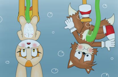 1boy 1girls 2_tails adventures_of_sonic_the_hedgehog american_tails anthro asphyxiation balls biped blush bodily_fluids bondage bound brown_balls brown_body brown_fur brown_penis brown_tail bubble canid canine classic_tails clothing cream_the_rabbit cum dic_entertainment dipstick_tail drowning duo erection female female_penetrated flat_chested footwear foreskin fox fur genital_fluids genitals glans hands_behind_back hi_res holding_breath humanoid_genitalia humanoid_penis lagomorph leporid male male/female male_penetrating male_penetrating_female mammal markings miracle227 mostly_nude multi_tail multicolored_tail penetration penis possible_death pussy rabbit red_clothing red_footwear red_shoes sega sex shoes simulation sonic_(series) sonic_the_hedgehog_(series) tail tail_markings tails tails_the_fox tentacle two-tone_tail uncircumcised underwater upside-down vaginal_penetration water wildbrain yellow_body yellow_clothing yellow_footwear yellow_fur yellow_shoes young young_anthro