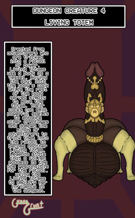 1futa 2d all_fours arm_gloves ass balls big_ass big_balls big_breasts big_butt breasts character_profile character_sheet cock_ring corrupted corruption dark-skinned_futa dark_skin erection female futa_bridge_mutant futa_only futanari guavagrunt huge_balls huge_breasts huge_cock intersex mask monster monster_girl original penis penis_accessory penis_jewelry scrotum simple_background solo_futa text thick_thighs thighhighs thighs totem transformation