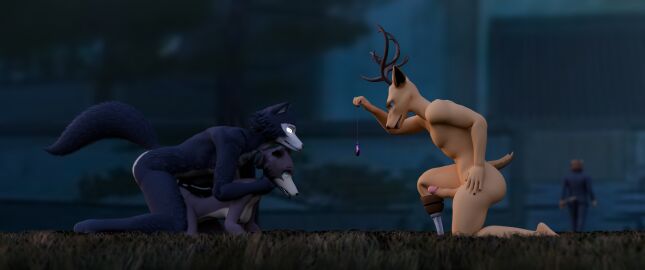 3d all_fours anthro antlers asphyxiation ass beastars biped breasts brown_body brown_fur canid canine canis cervine clock clothed clothing deer digital_media_(artwork) erection felid female female_anthro from_behind_position fur genitals glans grey_body grey_fur group group_sex hi_res horn humanoid_genitalia humanoid_penis hypnosis ibuki_(beastars) juno_(beastars) legoshi_(beastars) lion louis_(beastars) male male/female male/male male_anthro mammal mind_control nipples nude open_mouth outside pantherine penis pinned pinned_to_ground pinning_down plantigrade pocketwatch prosthetic prosthetic_leg prosthetic_limb questionable_consent red_deer sex size_difference solo tail threesome trio_focus unmakeyourself_(artist) watch widescreen wolf