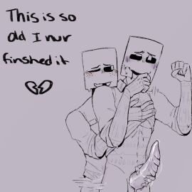 2boys ahegao_face anal dave_miller_(dayshift_at_freddy's) davesport dayshift_at_freddy's dsaf eyeroll from_behind gay handjob jack_kennedy_(dayshift_at_freddy's) knemoun line_art male monster_cock penis tentacle_cock tentacle_penis wall_sex yaoi