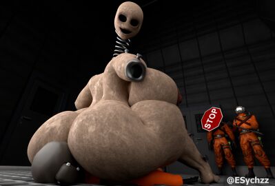 3d ass big_ass big_breasts big_butt blender breasts coil-head_(lethal_company) elsychzz facesitting female lethal_company monster_girl nude sitting_on_face straight