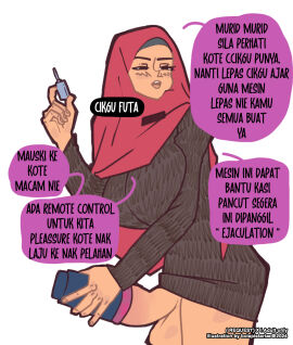 1futa artificial_vagina balls bangs bolapistarize bottomless breasts clothed clothing commando dialogue dickgirl futa_only futanari hijab hijab_futa huge_cock human improvised_condom improvised_sex_toy intersex keys light_skin malay_text masturbation mostly_clothed muslim_futa penis sex_toy smooth_balls solo standing text translation_request