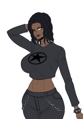 1girls abs ass big_ass big_breasts big_thighs black_lipstick breasts curvaceous curvy curvy_figure dark-skinned_female dark_skin digital_media_(artwork) female hips hourglass_figure huge_ass huge_breasts huge_thighs humanoid hybrid hybrid_race hybrid_species large_ass large_breasts large_thighs legs mature mature_female ninja-8004 oc oc_(nycalpha) pants_chain red_eyes red_eyes_female slim_waist spiked_bracelet susanne_thrillson thick thick_hips thick_legs thick_thighs thighs vampire vampire_fangs vampire_girl vampire_teeth vampiress voluptuous waist werecat wide_hips yellow_eyes yellow_eyes_female