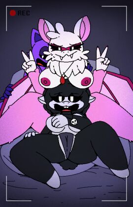 1boy 1boy1girls 1girls 1male2females 2024 2024s 2d 2d_(artwork) 2d_artwork 2girls 9:14 anthro anthro_female anthro_male anthro_on_anthro anthro_only anthrofied areola areola_slip areolae areolae_slip baba_chops baba_chops_(poppy_playtime) bat bat_ears bat_girl bat_humanoid bat_wings black_areola black_areolae black_body black_eyes black_fur black_hair black_nipples black_sclera black_sheep black_tail black_wool blood_drop_necklace blood_drop_pendant blood_necklace blood_pendant bovid bovine breasts buck_teeth buckteeth camera_view caprine cat cat_boy cat_ears cat_humanoid cat_tail catboy catnap catnap_(poppy_playtime) chiropteran chiropteran_humanoid crimson_blood_drop_necklace crimson_blood_drop_pendant critters_(poppy_playtime) digit_ring digital_art digital_drawing_(artwork) digital_media digital_media_(artwork) digital_painting digital_painting_(artwork) domestic_cat eyebrows eyebrows_visible_through_hair eyelashes fang_out fangs fangs_out felid feline felis female female_anthro female_only flat_colors fur furry_female furry_male furry_only gesture gesture_hand hand_gesture hand_on_breast hand_on_own_breast hi_res hooves jewelry magenta_areola magenta_areolae magenta_markings magenta_nipples magenta_wings male male/female male_anthro mammal marking_below_eyes membrane_(anatomy) membranous_wings mob_entertainment mob_games necklace nightmare_critters nipples no_humans open_mouth panties peace_sign pendant pink_hips pink_inner_ear pink_legs pink_wings poppy_playtime poppy_playtime_(chapter_3) poppy_playtime_(chapter_4) presenting_pussy pupils purple_body purple_fur purple_inner_ear purple_skin pussy rabie_baby_(poppy_playtime) sex sheep sheep_ears sheep_girl sheep_humanoid sheep_tail sheeps silver_skull_pendant skull_necklace skull_pendant smiling_critters spread_legs tagme tail teeth tongue trio underwear v_sign video_games white_body white_ears white_eyes white_face white_fur white_hooves white_inner_ear white_pupils white_skin wing wings wolfgang_(artist) woofgang wool wool_(fur)