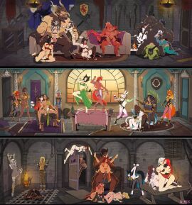 27girls 2futas 3_panel_comic 5boys 6+girls :d absurdres after_rape alcohol all_fours anal animal_ears anklet arms_behind_back axe ball_gag balls barefoot belly_dancer belly_dancer_outfit bent_over big_breasts big_penis black_fur black_hair black_panties black_sclera black_thighhighs blonde_hair blue_hair body_fur bottle bound bound_wrists braid breasts brick_wall brown_hair brown_pants cane carpet cat_ears cat_girl cat_tail chains cleavage colored_sclera colored_skin connor_tor cum cum_in_mouth cunnilingus cup d-rex dancer dancing dark-skinned_female dark_skin demon demon_girl demon_horns demon_tail detailed_background door dragon_girl dragon_horns dragon_humanoid dragon_tail drinking_glass elf english_commentary erection female fff_threesome fire fox_ears fox_girl fox_tail full_nelson furry furry_male furry_with_non-furry futa_on_female futa_with_female futanari gag green_hair green_skin green_skirt grey_hair grey_skin grin group_sex guard hair_pulled_back hammer hiding highres holding horns huge_breasts huge_cock indoors intersex interspecies jewelry kissing knee_up kneeling knife large_breasts licking licking_balls light-skinned_female light-skinned_futa light_skin long_hair lying male minotaur multicolored_hair multiple_boys multiple_females multiple_girls multiple_males navel nipples on_side oral orange_hair original panties pants penis pointy_ears ponytail pussy rabbit_ears rabbit_girl rabbit_tail red_hair red_shirt red_skin reptile_boy scene sex shelf shirt skirt small_breasts smile soldier standing stirrup_legwear stomach sword tail teeth testicles thighhighs threesome tongue tongue_out topless topless_anthro topless_female torn_clothes two-tone_hair underwear vaginal_penetration weapon werewolf white_hair white_skin window wine wine_glass wolf_ears wolf_humanoid wolf_tail wolfboy