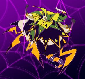 bileshroom drider fanart fat_male helluva_boss male mammon_(helluva_boss) monster_cock monsterfucker nsfwshroom penis spider_taur spider_web tentacle_penis