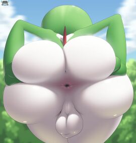 anus anus_focus artist_logo ass ass_focus ass_grab balls bent_over big_ass big_balls big_butt blurred_background bodily_fluids butt_focus butt_grab butt_squish cloud colored detailed_background digital_drawing_(artwork) digital_media_(artwork) femboy forest forest_background gardevoir generation_3_pokemon genitals glistening glistening_balls glistening_body glistening_butt glistening_genitalia glistening_skin green_body green_skin hand_on_ass hand_on_butt hi_res huge_ass huge_butt humanoid light lighting logo male male_gardevoir multicolored_body multicolored_skin nature nature_background nintendo not_furry nude perineum pink_anus plant pokemon pokemon_(species) presenting presenting_anus presenting_balls presenting_hindquarters rear_view saggy_balls shaded sky skyscape solo spread_anus spread_ass spread_butt spreading squish standing text thick_thighs tree two-tone_body two-tone_skin tzokatli watermark white_balls white_body white_perineum white_skin wide_hips zenminch