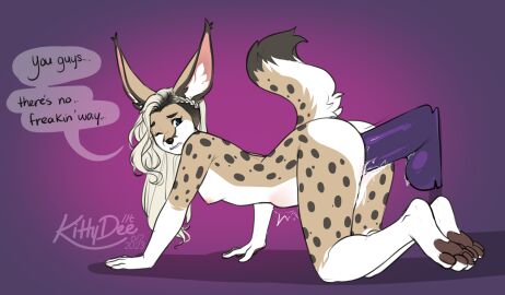 2023 5_fingers all_fours anthro anus ass big_dildo blonde_hair blue_eyes bodily_fluids breasts dialogue digital_media_(artwork) dildo dildo_on_wall dipstick_tail ears_up english_text eyebrows feet felid feline female fingers fur genital_fluids hair hesitant hi_res hindpaw kasey_kyle kittydee lynx mammal markings multicolored_body multicolored_ears multicolored_fur nipples nude one_eye_closed pawpads paws raised_tail sex_toy signature simple_background small_breasts solo speech_bubble spots spotted_body stomach_bulge tail tail_markings tan_body tan_fur text two-tone_body white_body white_fur white_hair