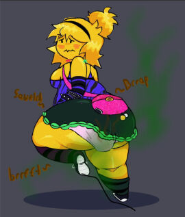 ass ass_focus female female_only forsaken_(roblox) panties pantypoop party_noob_(forsaken) roblox robloxian scat scene_noob shit shitting soiling third_party_edit wackyfolly yellow_body