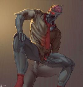 2boys anal anal_sex anon anonymous_male ass brain_drain_(skullgirls) clothed clothed_sex cum_in_ass cumming_inside cyborg ekzonzz erection faceless_character faceless_male functionally_nude gay glasses male male/male male_only muscle_bottom muscles muscular necktie partially_clothed penis power_bottom reverse_cowgirl_position robot robot_penis skullgirls socks straddling yaoi