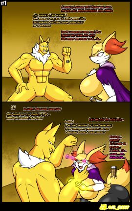 absurd_res agalmatophilia al_gx anthro anthrofied big_breasts big_dom_small_sub black_border border brainwashed brainwashing braixen breasts canid canine casual_nudity clothing comic defeat defeated defeated_heroine dominant duo english_text female fox fur generation_1_pokemon generation_6_pokemon gold gold_(metal) hair hi_res hypno hypno_(pokemon) hypnosis hypnotized inanimate_transformation magic_user male male/female mammal mature_female mind_control mr_hypno muscular muscular_male nintendo objectification pendulum petrification pokemon pokemon_(species) red_hair size_difference spiral spiral_eyes statue text transformation treasure white_body white_fur witch yellow_body yellow_fur