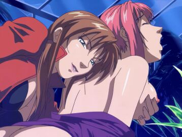 00s 2004 2girls anal_fingering animated anime_screenshot ass bible_black bible_black_new_testament bottomless breasts brown_hair collarbone female fingering greenhouse groping groping_motion hair_ornament high_collar huge_ass imari_kurumi jacket jewelry large_breasts leather leather_jacket licking lipstick long_hair makeup mature_female miniskirt monk multiple_girls night nipples open_clothes orange_jacket pussy red_hair red_jacket robe shin_bible_black short_hair side_ponytail skirt tagme takashiro_hiroko thighhighs uncensored yuri