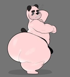 1boy 2024 anthro ass bara bear big_ass big_butt body_hair bubble_ass bubble_butt bulge chibi cute facial_hair fatfur five_o'clock_shadow furry gay huge_ass huge_butt humanoid kemono male male_only massive_ass massive_butt milkblend overweight overweight_anthro overweight_male panda pink_body pink_fur pom_(milkblend) shortstack sleepy tail thick thick_ass thick_legs thick_thighs ursine ursine_humanoid yaoi