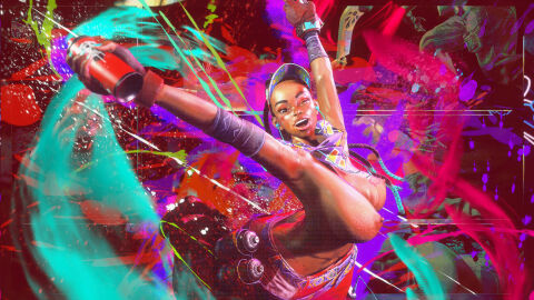 3d african african_female alternate_costume alternate_hairstyle american armband braid capcom casual casual_exposure casual_nudity dark-skinned_female dark_skin earphones female fingerless_gloves game_mod game_screenshot gloves kimberly_jackson laugh laughing long_braid long_twintails looking_at_viewer mod open_mouth rochestedorm screencap screenshot spray_can spray_paint street_fighter street_fighter_6 topless topless_female twin_braids visor visor_cap wristband