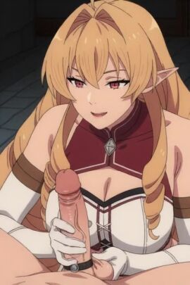 ai_generated balls balls_grab breasts caressing_balls caressing_testicles cleavage cock_ring crop_top elinalise_dragonroad female female_domination femdom forced_perspective gloved_handjob handjob huge_breasts huge_cock large_areolae large_breasts large_penis male mushoku_tensei penis perspective pov rope rope_bondage submissive_male tagme testicles video