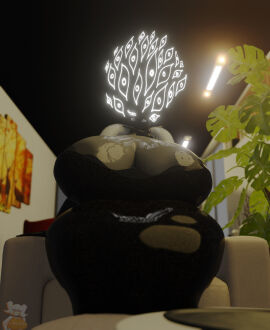 big_breasts black_dress breasts eldritch_horror female huge_breasts monster_girl nightmare_waifu original the_visitor_(zeblackballd) thick_thighs voluptuous voluptuous_female vxast white_eyes