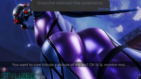 1girls 3d ass blender female overwatch snapchat stylizedsfm tagme widowmaker