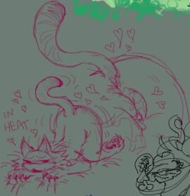 anthro anus aphrodesiacpotion ass big_ass big_butt bodily_fluids claws domestic_cat felid feline felis female genital_fluids genitals heart_symbol in_heat mammal pawpads paws presenting presenting_anus presenting_hindquarters presenting_pussy pussy solo solo_focus vaginal_fluids