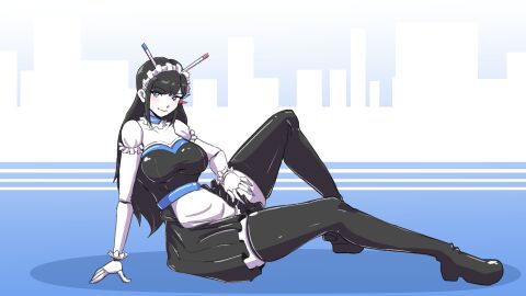 android beepo_(chunkymoon) female maid posing robot robot_girl