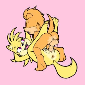 anthro anus artie_the_dog ass balls brother_(lore) brother_and_sister_(lore) canid canine canis domestic_dog duo ellie_the_wolf fan_character female fours_(artist) from_front_position genitals hi_res incest_(lore) male male/female mammal mating_press orange_body purple_eyes pussy sega sex sibling_(lore) sister_(lore) sonic_(series) sonic_the_hedgehog_(series) vaginal_penetration wolf yellow_body