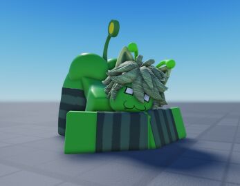 1boy 3d alien baseplate feline femboy green green_hair green_skin male posing roblox robloxian self_upload svenskii tagme thighhighs