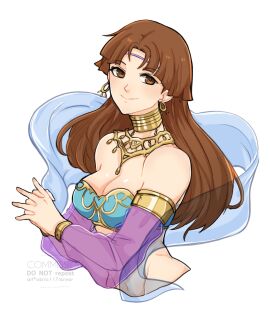 anklet anklets bare_arms bare_legs bare_midriff bare_shoulders bare_thighs barefoot belly_button belly_dance belly_dancer belly_dancer_outfit belly_dancing blue_silk blue_topwear bra bracelet bracelets breasts brown_eyes brown_hair cleavage clothing collar cuffs dancer dancer_class dancer_girl dancer_outfit earrings female female_only fully_clothed gold_(metal) gold_anklet gold_anklets gold_bracelet gold_collar gold_cuffs gold_earrings gold_jewelry gold_necklace gold_neckwear golden_anklets golden_collar golden_cuffs golden_earrings golden_neckwear harem harem_girl harem_jewelry harem_outfit large_breasts long_hair long_skirt metal_collar metal_cuffs midriff navel neckwear plum_(tear_ring_saga) purple_sandals purple_skirt revealing_clothes sandals sierra117renner silk silk_dancing silk_scarf skirt sleeveless tear_ring_saga tear_ring_saga:_utna_heroes_saga thick_thighs topwear video_game video_game_franchise white_bra