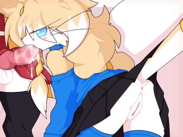 accessory animal_genitalia animal_penis anus armband ass balls bedroom_eyes bell bell_collar blue_eyes bodily_fluids bottomwear canine_genitalia canine_penis caramel_(delusional) clothed clothing collar crossdressing cum cum_drip cum_in_mouth cum_inside cum_on_penis domestic_cat dripping duo erection erection_under_skirt felid feline felis fellatio female femboy fluffy fluffy_tail fur furgonomics genital_fluids genitals hair hi_res jewelry km-15 legwear long_hair long_tail looking_at_viewer looking_back male mammal narrowed_eyes open_mouth oral oral_penetration penetration penile penis penis_under_skirt presenting presenting_hindquarters presenting_pussy pussy ragdoll_cat raised_bottomwear raised_clothing raised_skirt raised_tail ring saliva saliva_on_penis seductive sex simple_background skirt stockings sweater tail tail_accessory tail_jewelry tail_ring tan_body tan_fur topwear upskirt whiskers white_body white_fur