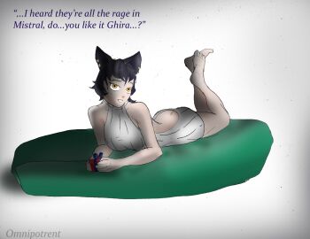 1girls ass big_ass dialogue faunus female gift kali_belladonna omnipotrent rooster_teeth rwby smile