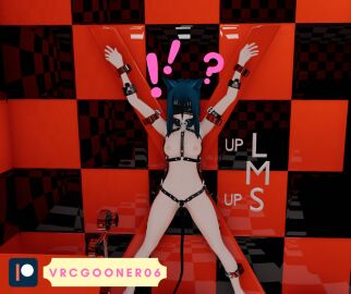 bdsm_harness bondage breasts female medium_breasts naked_female stuck vrcgooner06 vrchat
