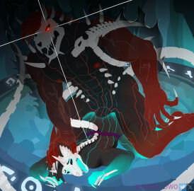 abs absurd_res against_surface age_difference anal anal_sex ancestor_penetrating_descendant anthro ass ass_up big_dom_small_sub black_body black_eyes bone canid canine canis clothed clothing dark_body dark_fur demon dominant duo eye_contact fire from_behind_position fur genitals glowing glowing_body glowing_eyes hair hi_res hybrid internal isaaac_owo isaac_wolk jockstrap jockstrap_only looking_at_another magic male male/male mammal monster muscles muscular nipples penetration penis red_body red_hair ritual ritual_sex sex size_difference skull skull_head skull_tail spine submissive submissive_male tongue topless translucent translucent_body translucent_hair translucent_penis underwear underwear_only vein veiny_muscles veiny_penis wolf
